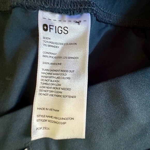 FIGS scrub pants.Tags cut out but I believe they are highwaisted Livingston M. - Picture 5 of 9
